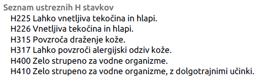 Varnostni list