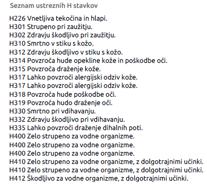 Varnostni list