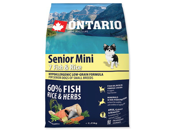 Ontario Senior Mini - 7 rib in riž - 2,25 kg