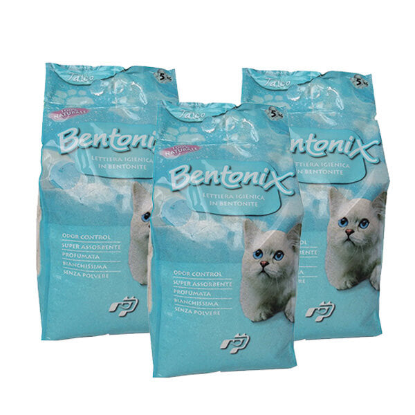 Bentonix posip za mačje stranišče, baby powder - 3 x 5 kg