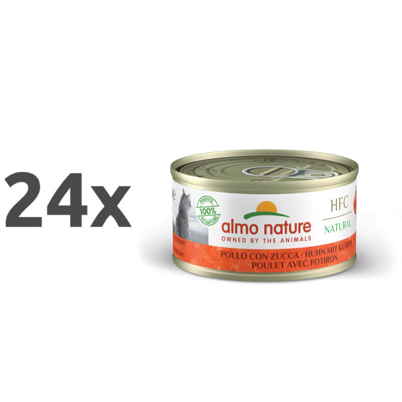 Almo Nature HFC Natural – piščanec in bučke – 70 g - 24 x 70 g