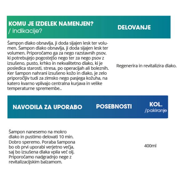 Arava revitalizacijski šampon za osvežitev in regeneracijo dlake - 400 ml (2)