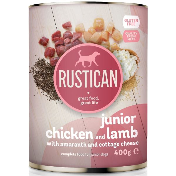 Rustican konzerva Junior - piščanec in jagnjetina - 400 g