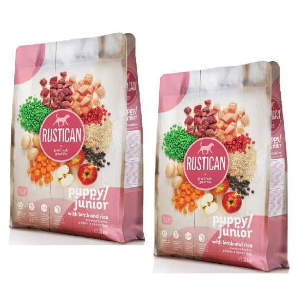 Rustican Gluten Free Puppy & Junior - ovca in riž - 2 x 12 kg