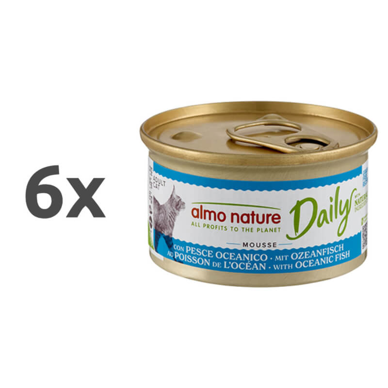 Almo Nature Daily Mousse konzerva - oceanske ribe - 85 g - 6 x 85 g