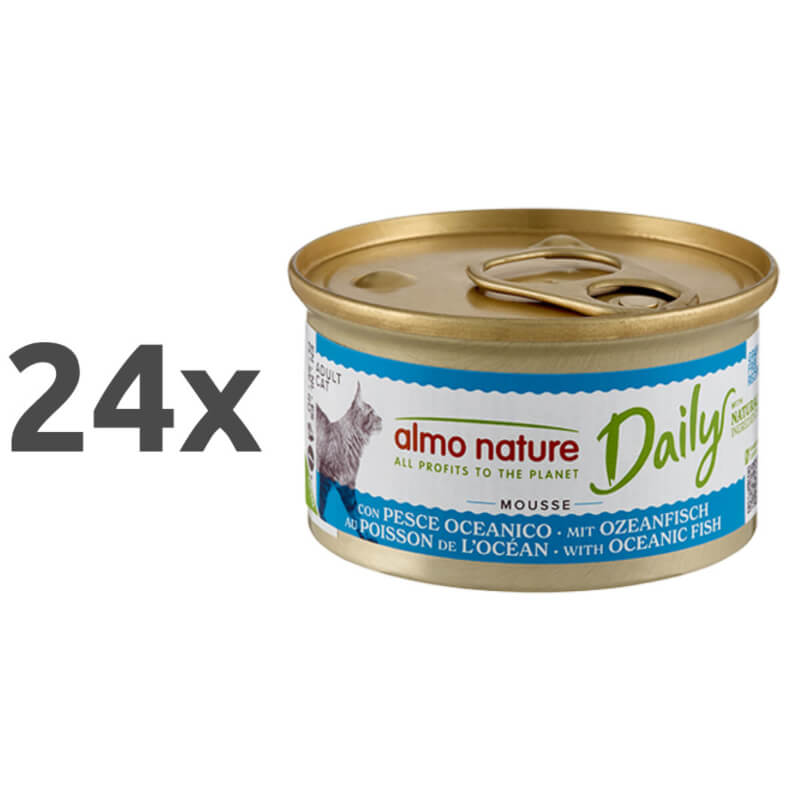 Almo Nature Daily Mousse konzerva - oceanske ribe - 85 g - 24 x 85 g