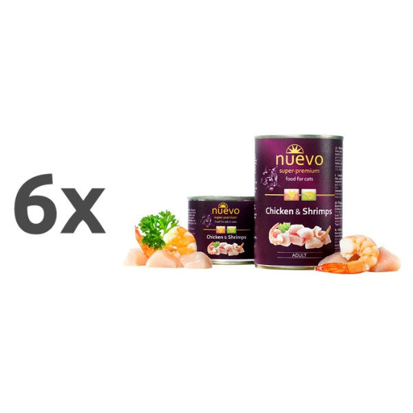 Nuevo Cat Adult - piščanec in rakci - 6 x 400 g