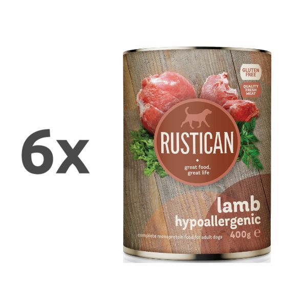Rustican konzerva Adult - mono jagnjetina - 6 x 400 g