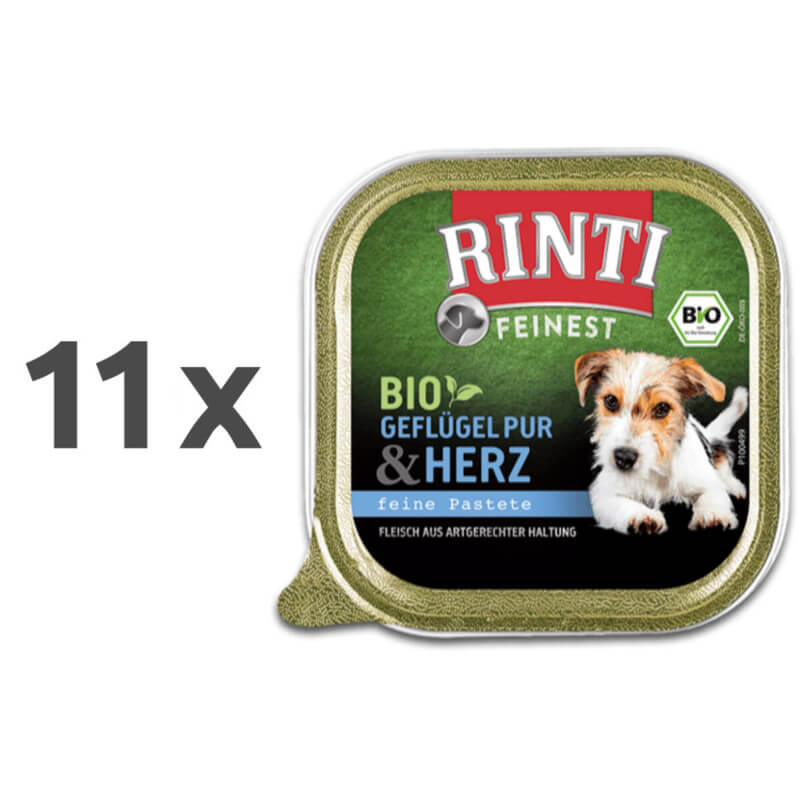 Rinti Bio alutray - piščančji srčki - 150 g - 11 x 150 g