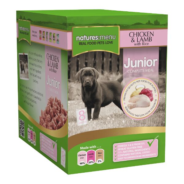 Natures Menu Junior - piščanec in jagnjetina - 300 g - 8 x 300 g