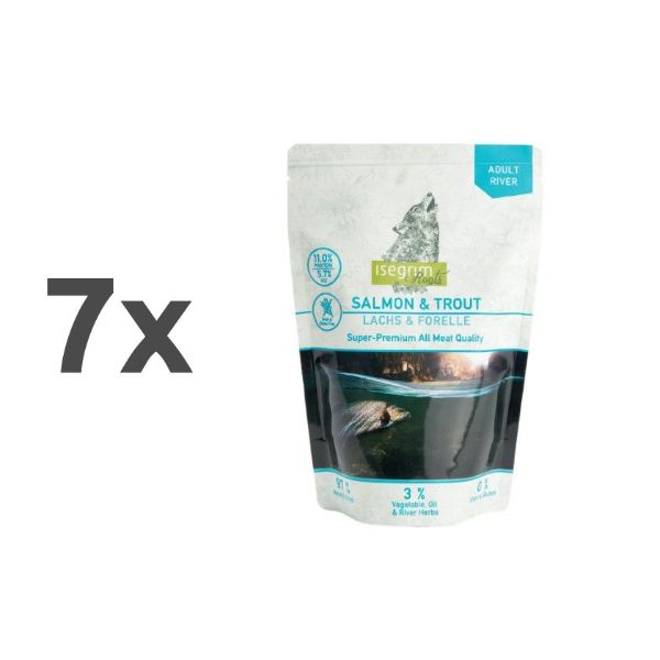 Isegrim Adult vrečka - losos in postrv - 410 g - 7 x 410 g