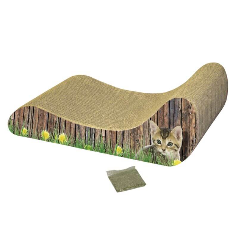 Nobby kartonasti praskalnik z mačjo meto Lounge - 48 x 21 x 16 cm