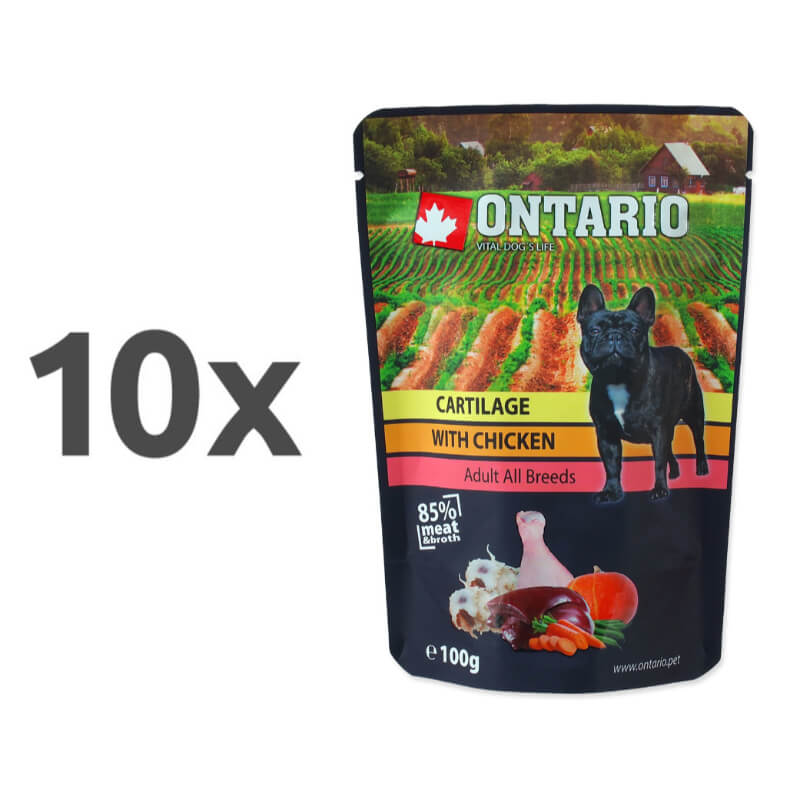 Ontario Dog - piščanec in hrustanec v juhi - 100 g - 10 x 100 g