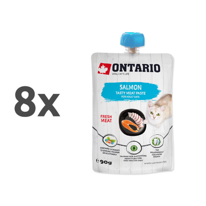 Ontario Cat pasta z lososom - 8 x 90 g
