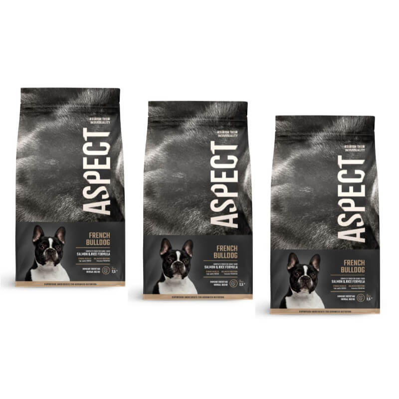 Aspect French Bulldog Adult - losos in riž - 3 x 2,5 kg