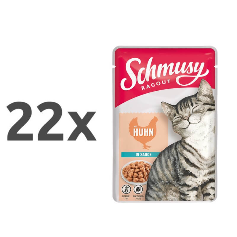 Schmusy Ragout omaka - piščanec - 22 x 100 g
