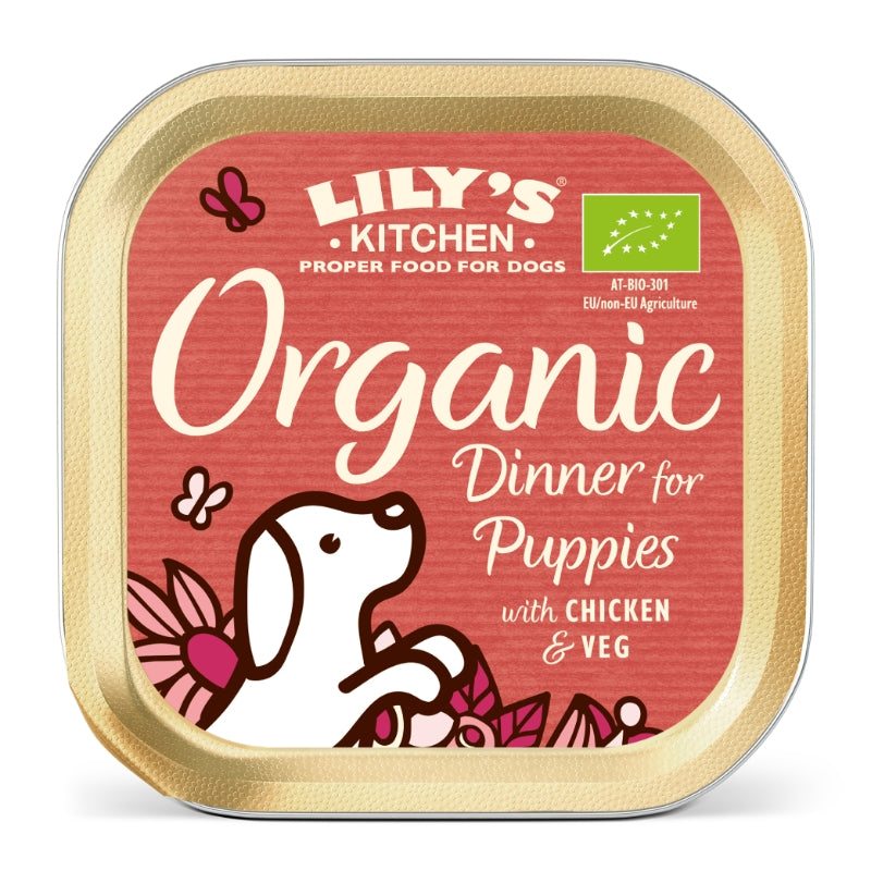 Lily's Kitchen Organic Puppies Dinner - piščanec, svinjina, govedina in riba - 150 g - 150 g
