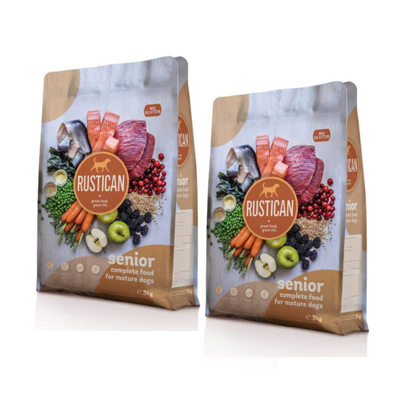 Rustican Gluten Free Senior - slanik, losos in tuna - 2 x 12 kg