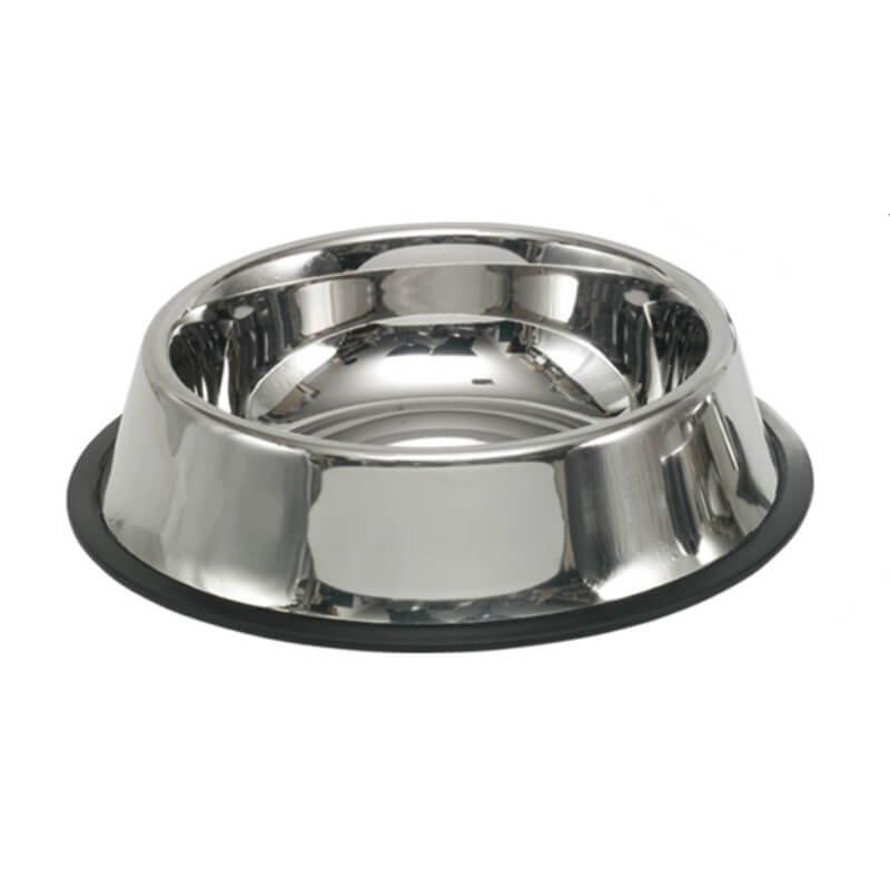 Nobby kovinska posoda krom, gumiran rob - 19 cm / 0,45 l