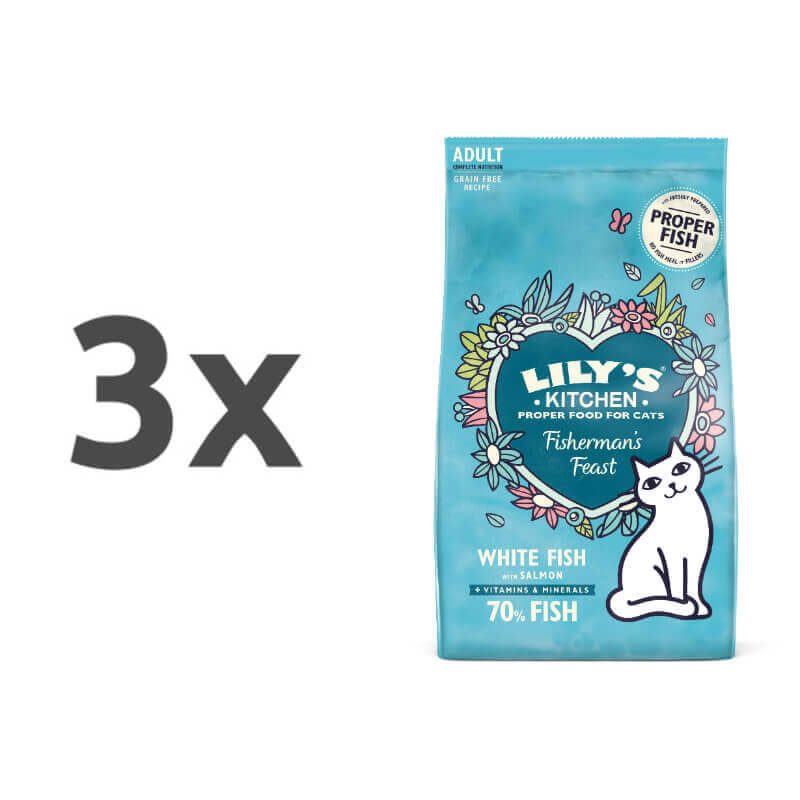Lily's Kitchen Fisherman's Feast Adult - bela riba in losos - 3 x 2 kg