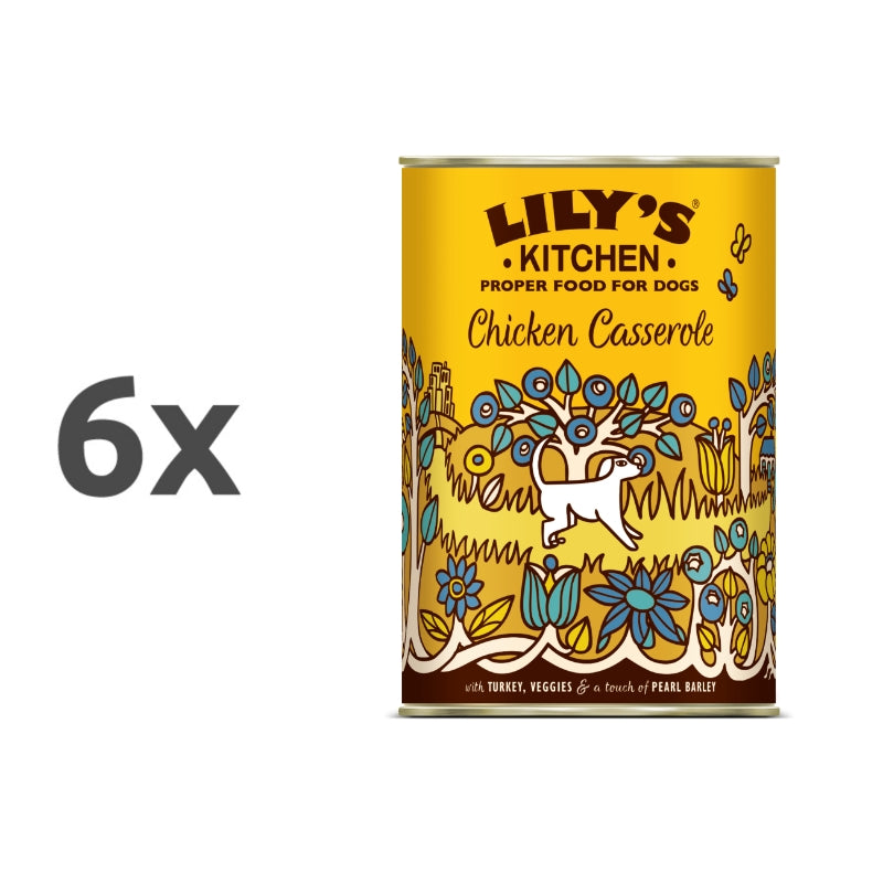 Lily's Kitchen Casserole Adult - piščanec in puran - 400 g - 6 x 400 g