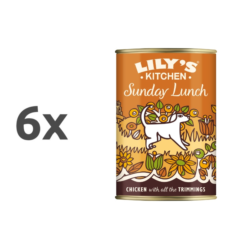 Lily's Kitchen Sunday Lunch Adult - piščanec - 400 g - 6 x 400 g