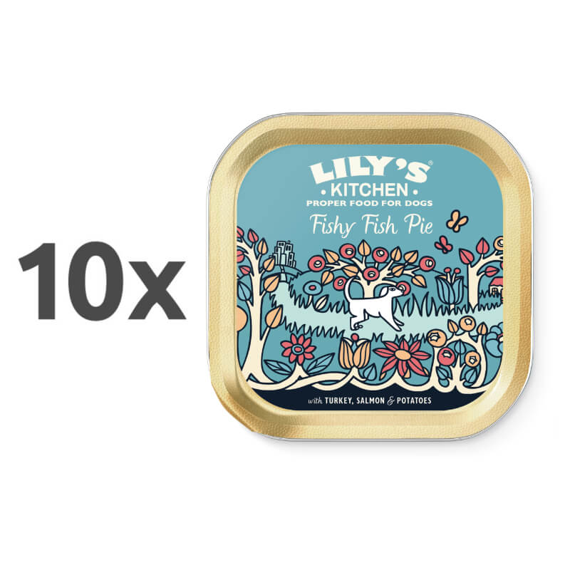 Lily's Kitchen Fishy Fish Pie Adult - puran, losos in slanik - 150 g - 10 x 150 g
