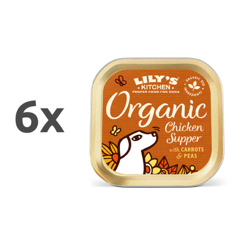 Lily's Kitchen Organic Supper Adult - piščanec, svinjina, govedina in riba - 150 g - 6 x 150 g