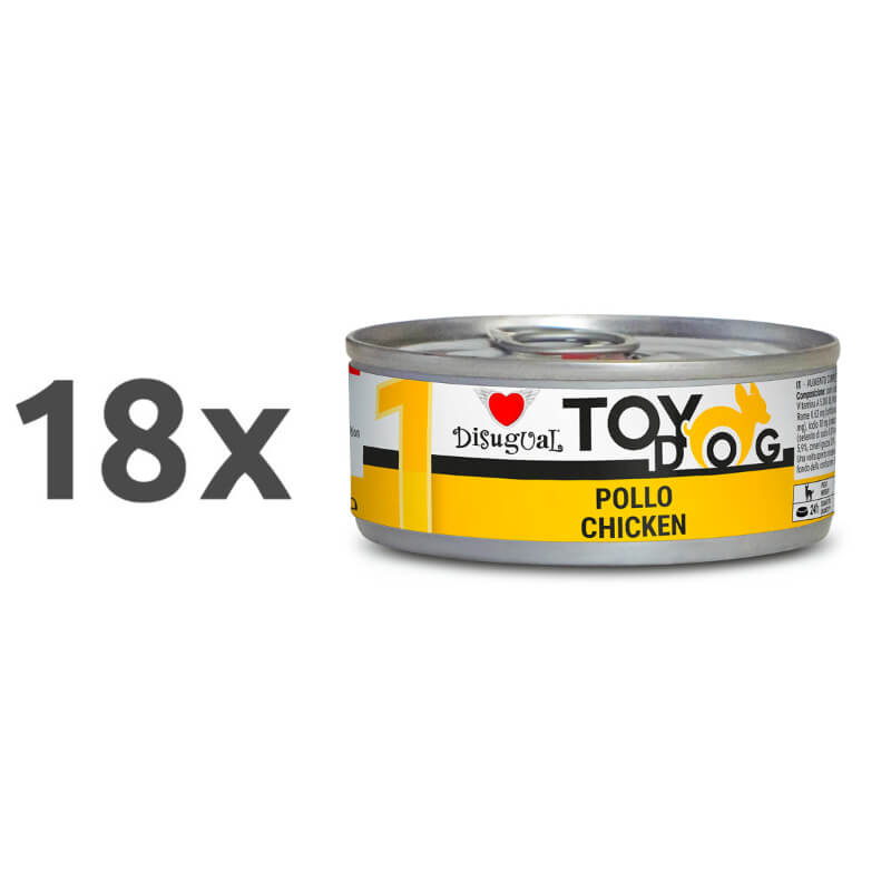 Disugual Toy Dog - piščanec - 18 x 85 g