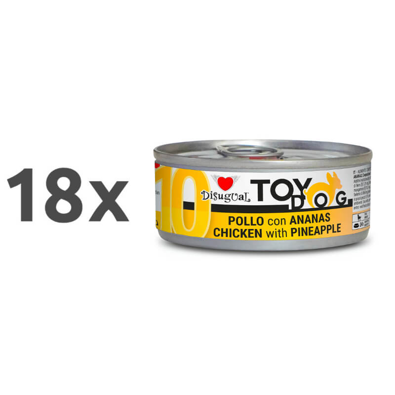 Disugual Toy Dog Fruit - piščanec & ananas - 18 x 85 g