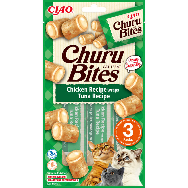 Inaba Cat Churu Bites, piščanec in tuna - 3 x 10 g