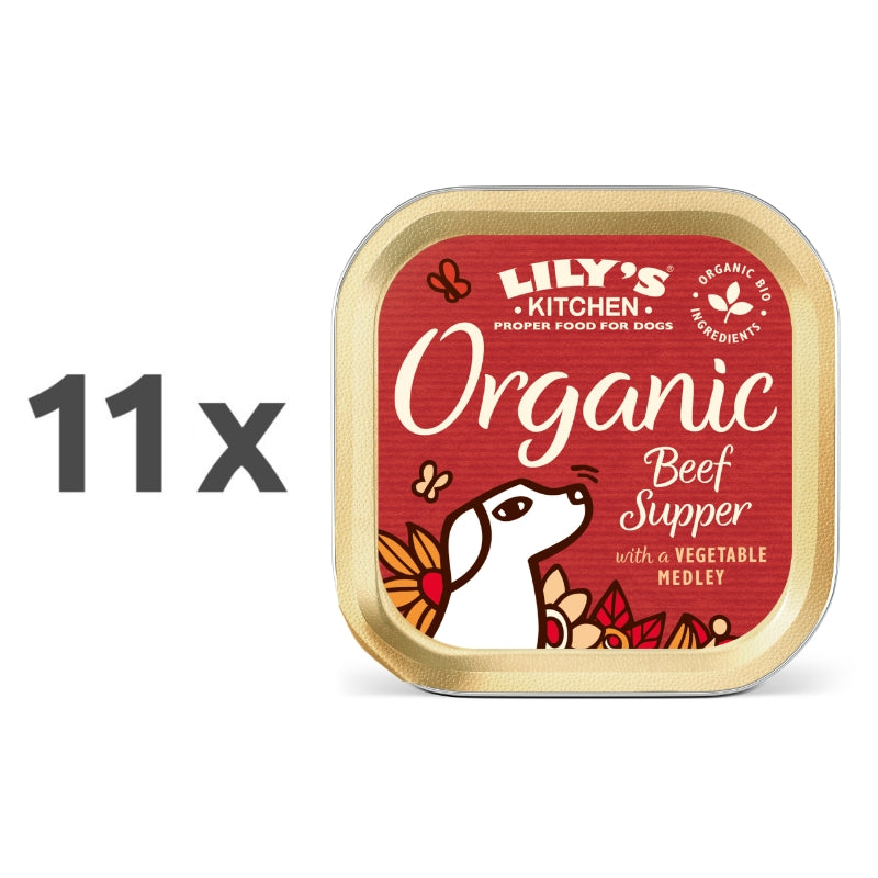 Lily's Kitchen Organic Supper Adult - govedina, piščanec in svinjina - 150 g - 11 x 150 g