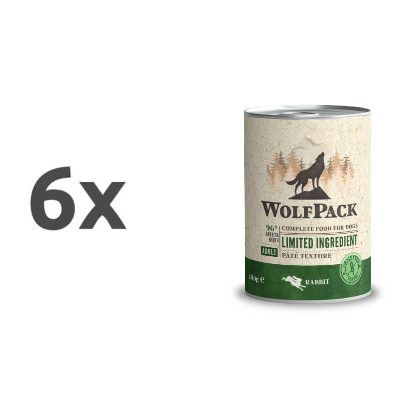 WolfPack Limited Ingredient Adult - kunec - 6 x 400 g