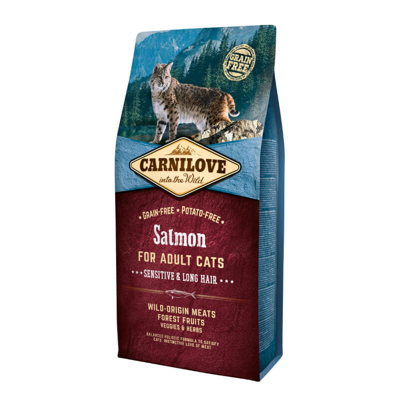Carnilove Cat Adult Sensitive & Long Hair - losos - 6 kg