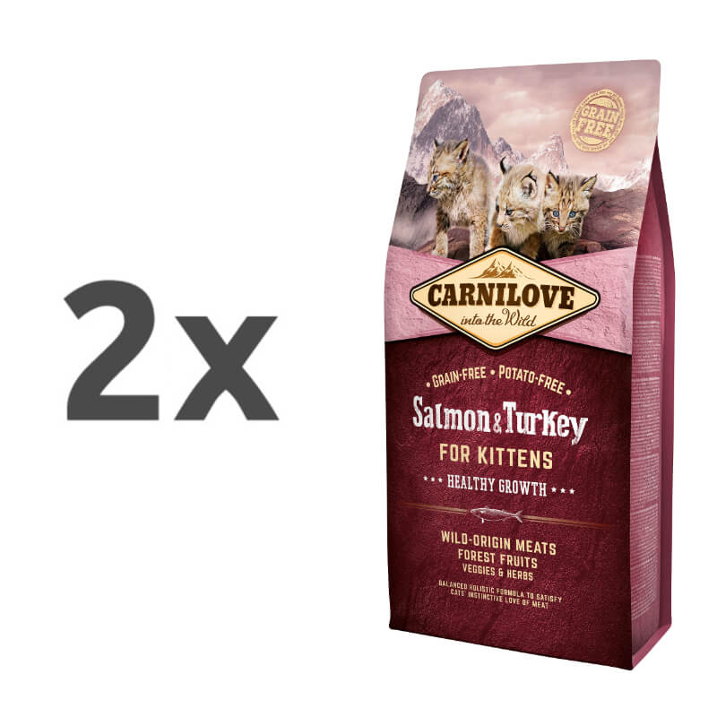 Carnilove Cat Kitten Healthy Growth - losos & puran - 2 x 6 kg