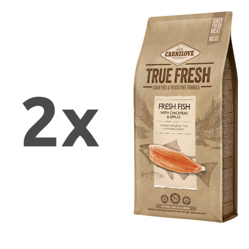 Carnilove Dog Adult True Fresh - riba - 2 x 11,4 kg