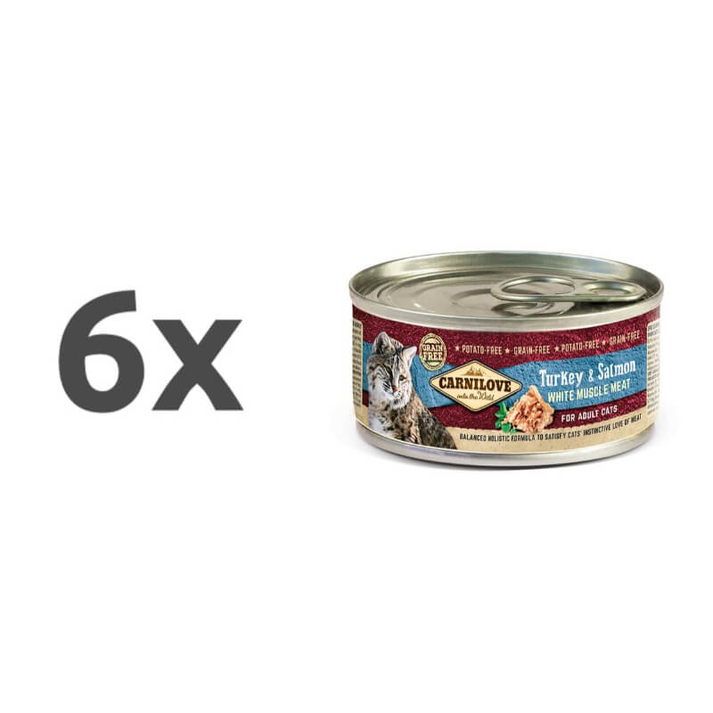 Carnilove Cat WMM Adult - puran & losos, 100g - 6 x 100 g