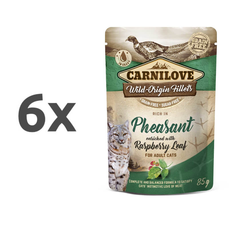 Carnilove Cat WMM Adult - fazan & listi maline, 85 g - 6 x 85 g