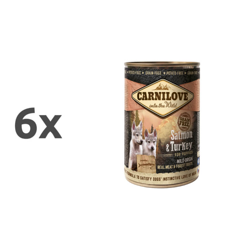 Carnilove Dog Puppy - losos & puran, 400g - 6 x 400 g