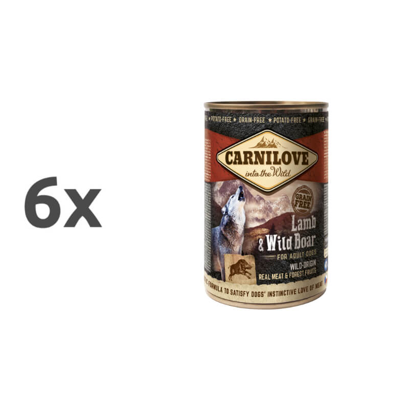 Carnilove Dog Adult - ovca & divji prašič, 400g - 6 x 400 g