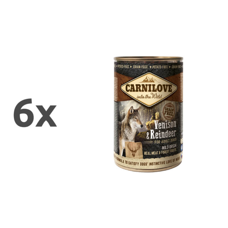 Carnilove Dog Adult - divjačina & jelen, 400g - 6 x 400 g