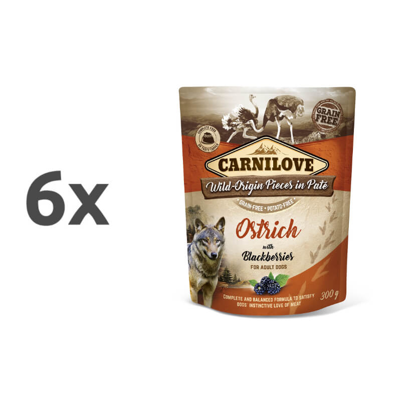 Carnilove Dog Adult - noj & robide, vrečka 300g - 6 x 300 g