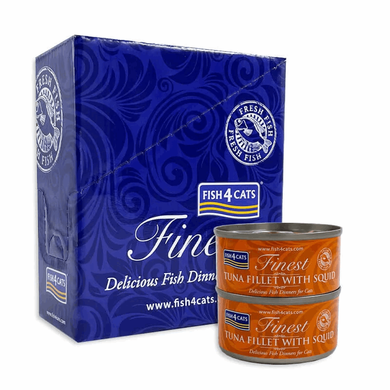 Fish4Cats file tune z lignji - 10 x 70 g
