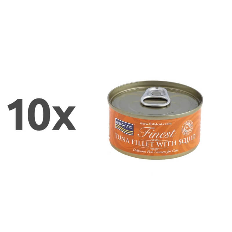 Fish4Cats file tune z lignji - 10 x 70 g (2)