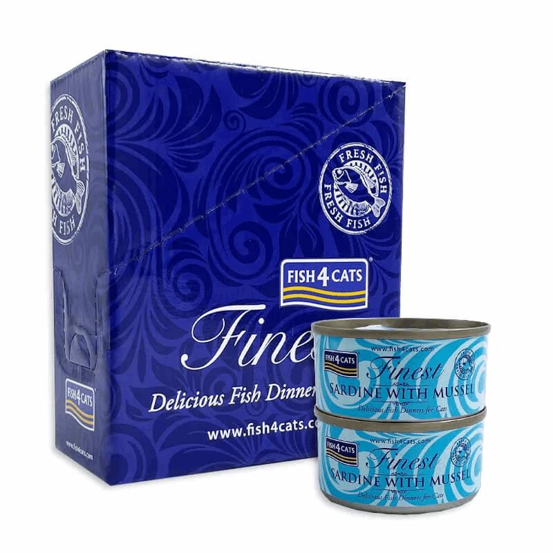 Fish4Cats sardine s školjkami - 10 x 70 g