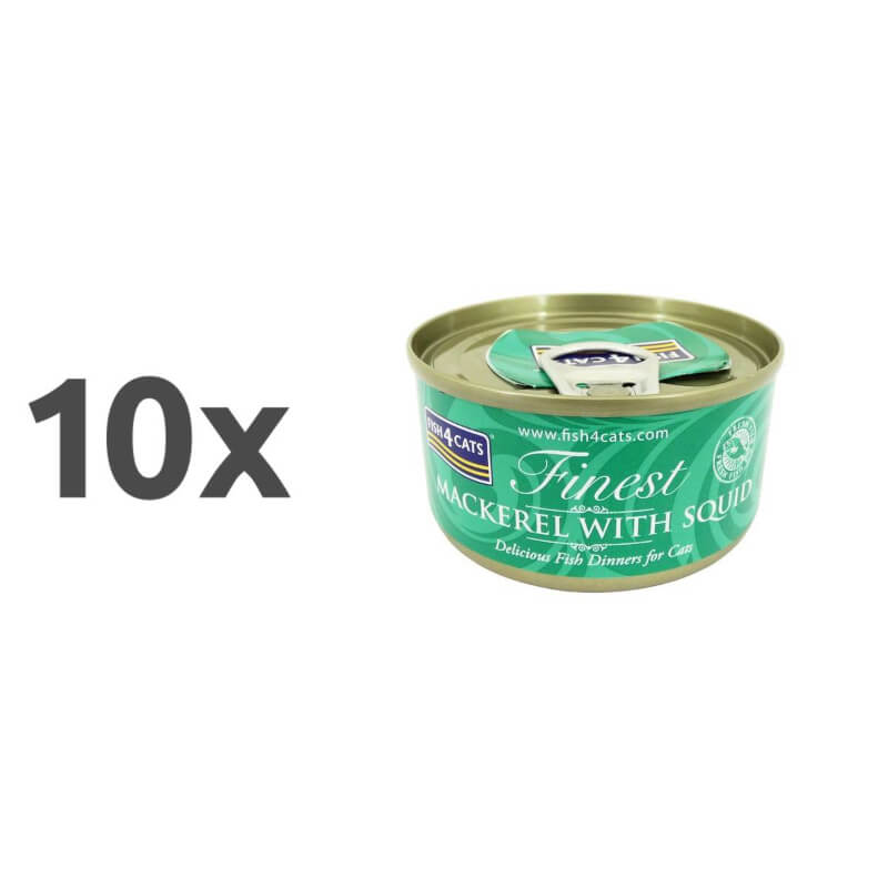 Fish4Cats skuša z lignji - 10 x 70 g (2)