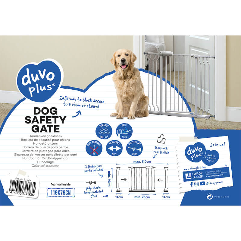 Duvo pregrada za vrata DogSafetyGate 74 - 110 x 79 cm (2)