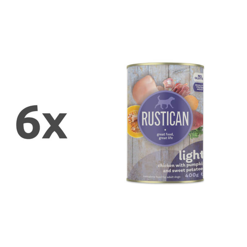Rustican konzerva Adult Light - mono piščanec - 6 x 400 g