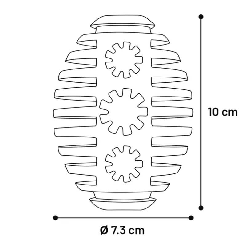 Flamingo gumijasta rugby žoga Gladiator, črna - 10 cm (3)