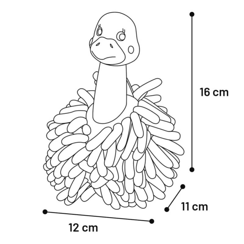 Flamingo plišasti noj iz lateksa, različne barve - 16 cm (4)